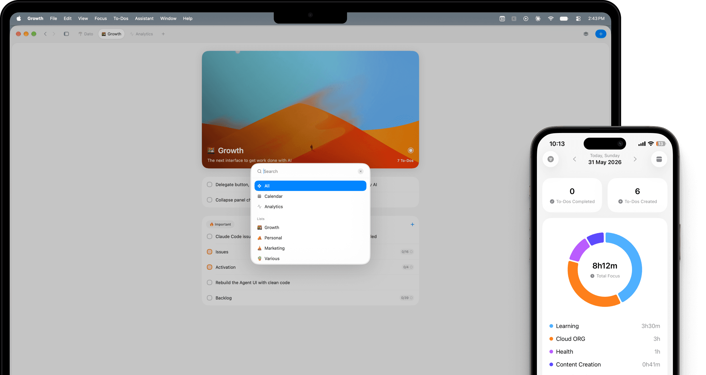 Device family mockup (Mac, iPad, iPhone)